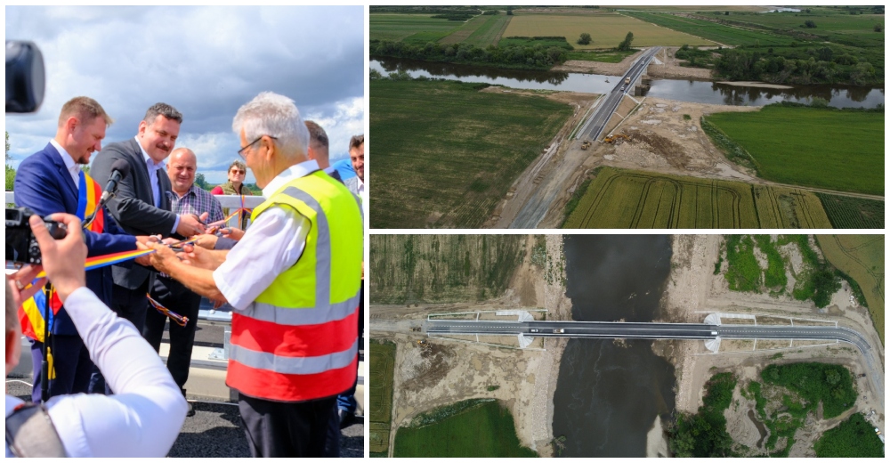 FOTO. Inaugurare jenantă! Pod peste Someș în Satu Mare, FĂRĂ drum de acces! Nu vă e rușine?!