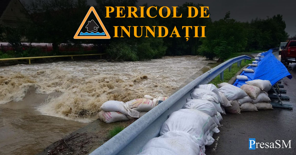 Pericolul de inundații nu a trecut la Satu Mare. Risc de viituri rapide, avertizează hidrologii
