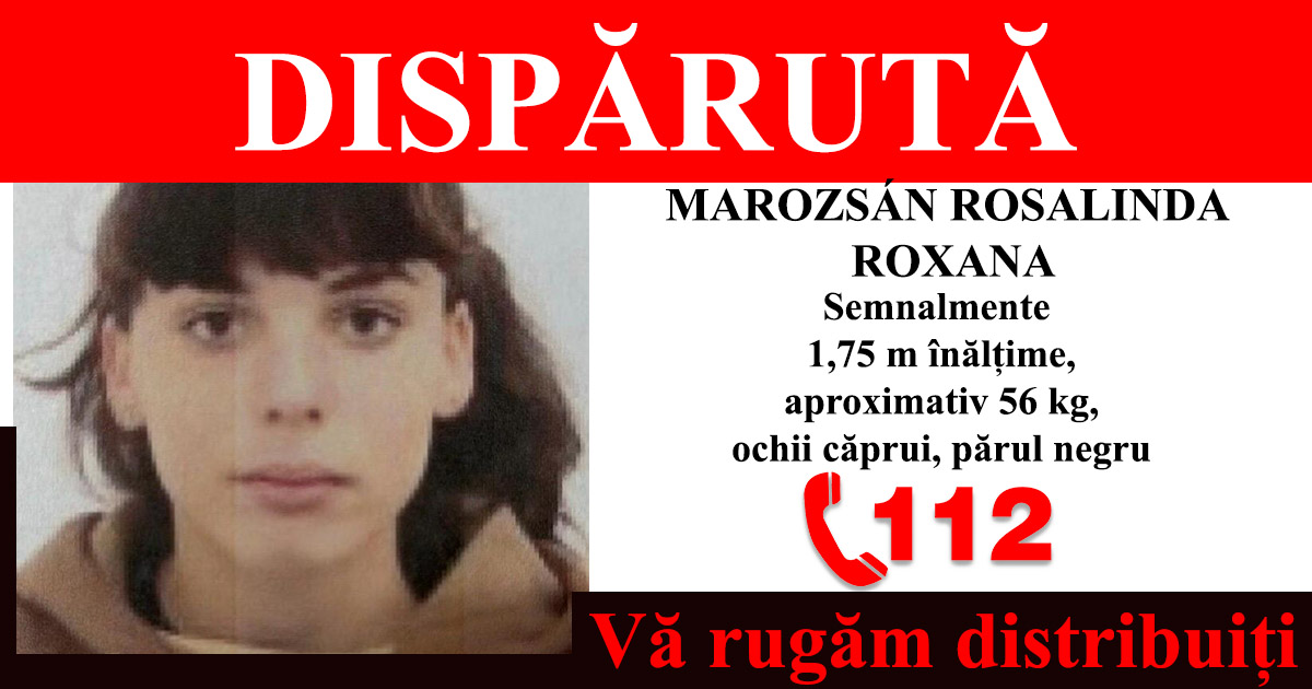 Sătmăreancă (16 ani) dată dispărută. Familia și polițiștii vă cer ajutorul