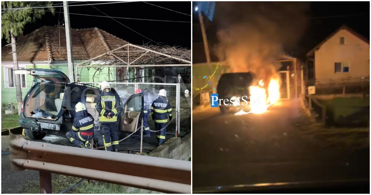 FOTO/VIDEO. Unchiul și-a acuzat nepotul că i-a incendiat mașina, în Satu Mare. L-ar fi agresat