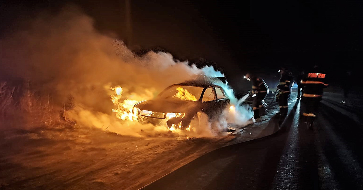 Sătmărean arestat preventiv după ce a incendiat o mașină