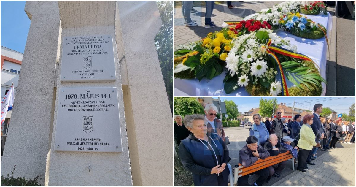 FOTO/VIDEO. Sătmărenii comemorează astăzi 55 de ani de la inundațiile din 1970