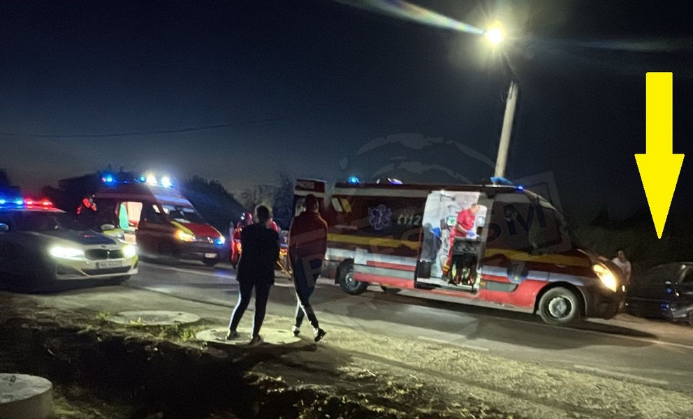 FOTO. A făcut accident cu 3 persoane la Odoreu. A vrut să fugă din țară