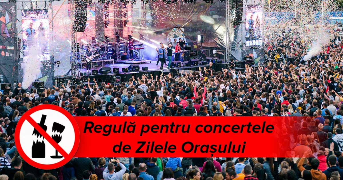 Primăria atrage atenția sătmărenilor: Fără recipiente de sticlă la concertele de Zilele Orașului!