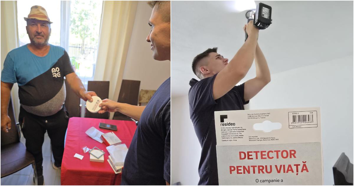 FOTO. Ardudenii, primii care au primit detectoarele gratuite de fum și monoxid de carbon. Sute de dispozitive vor fi montate în 15 localități din județ