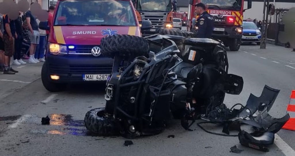 Un sătmărean s-a îmbătat și s-a oprit cu ATV-ul într-o căruță