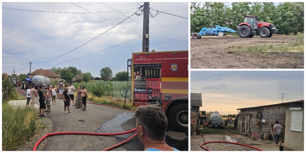 VIDEO. Cum era să ardă ”o jumătate de sat” în județ! S-au mobilizat toate firmele