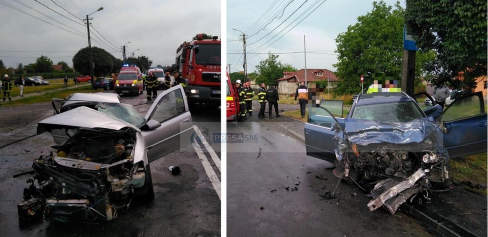 FOTO. Un mort și patru răniți într-un accident la Carei. Șoferul beat și vitezoman scapă de închisoare