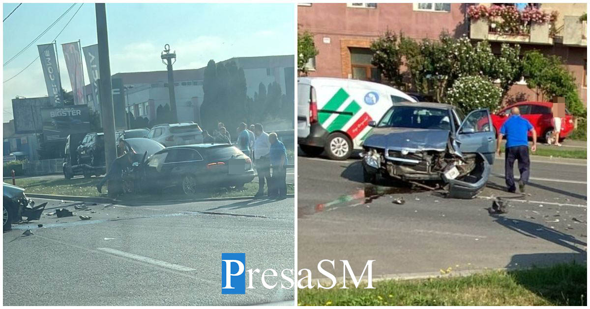 FOTO/VIDEO. Accident grav pe Drumul Botizului. AUDI proiectat în stâlp
