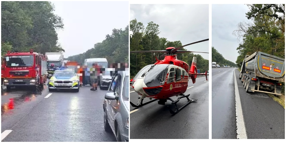 FOTO. Doi tineri și-au pierdut viața după ce au fost loviți de un camion. Tragedie pe Autostrada A1