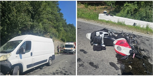 FOTO. Doi tineri, bărbat și femeie, au murit astăzi. S-au izbit cu motocicleta de o autoutilitară