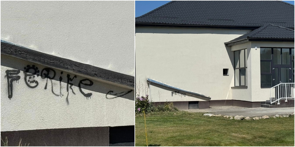 Huliganism la rang de ”artă”. Ferike a vandalizat dispensarul medical care nici nu s-a deschis