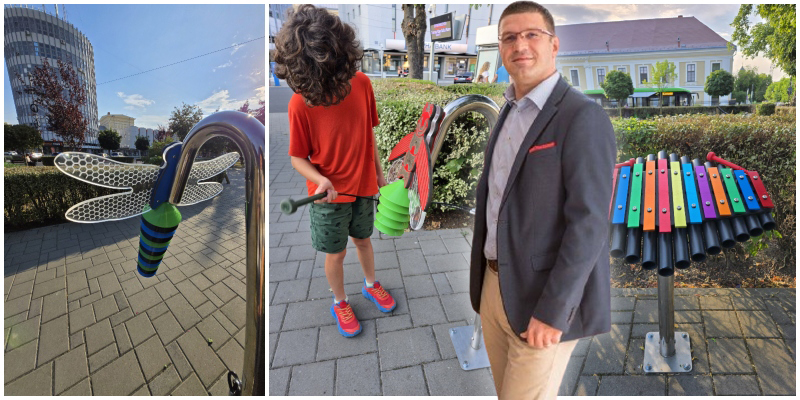 FOTOGALERIE. Cine este sătmăreanul care a avut ideea parcului muzical din centrul municipiului