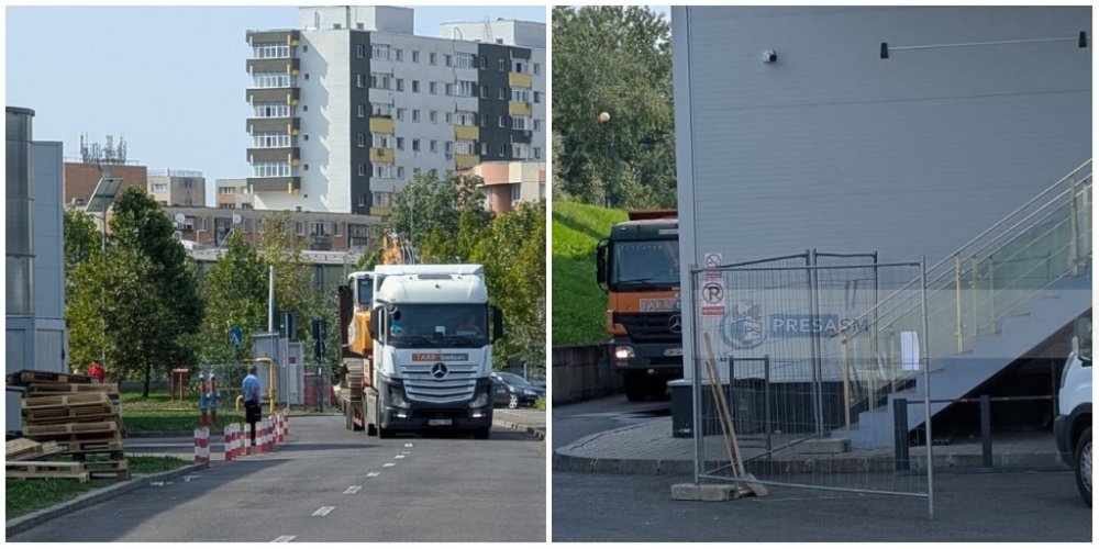 FOTO. Începe construirea pasarelei care va lega digul Someșului de mall-ul NEPI/Shopping City