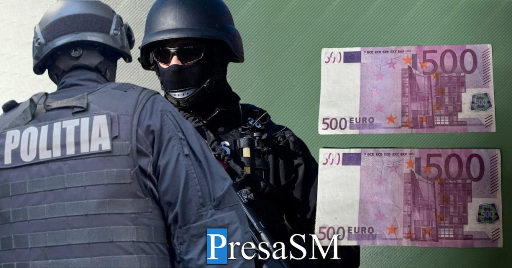 FOTO. Percheziții la Satu Mare. Doi tineri au tras în piept cu sătmărean cu euro falși