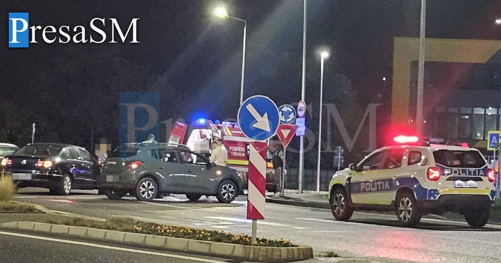 FOTO/VIDEO. Accident cu victime în sensul giratoriu de la Podul Transilvania