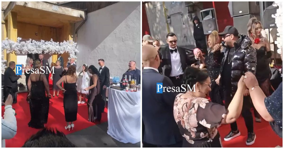 VIDEO. Nuntă în toată regula în fața unui bloc de lângă Spitalul Județean Satu Mare