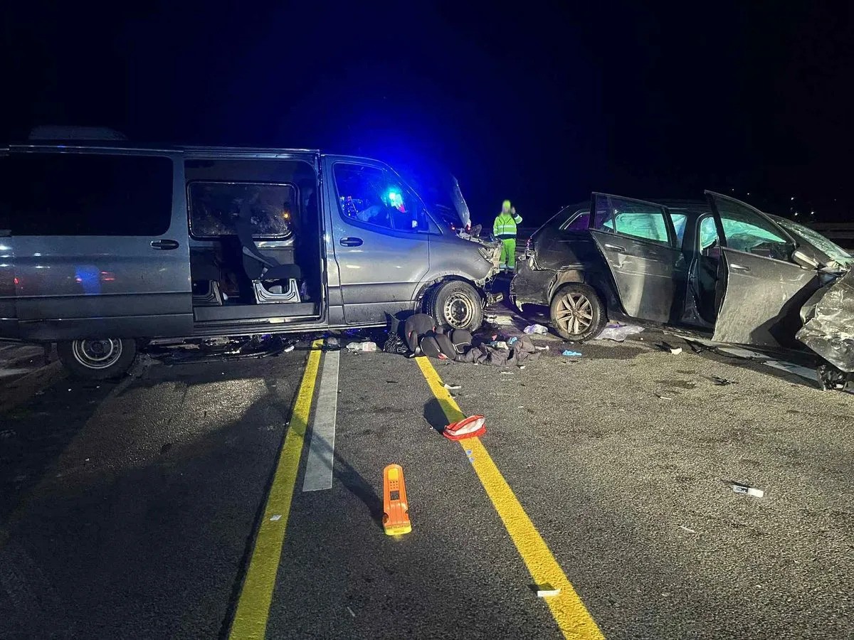 VIDEO. Microbuz din Satu Mare implicat într-un grav accident: 10 victime, 2 copii în stare critică