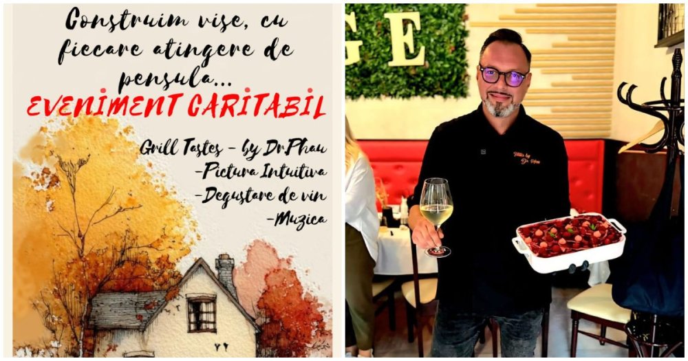 Eveniment caritabil la Carei: Terapie prin artă, degustări de vinuri alese și mâncare gourmet by Dr. Pfau