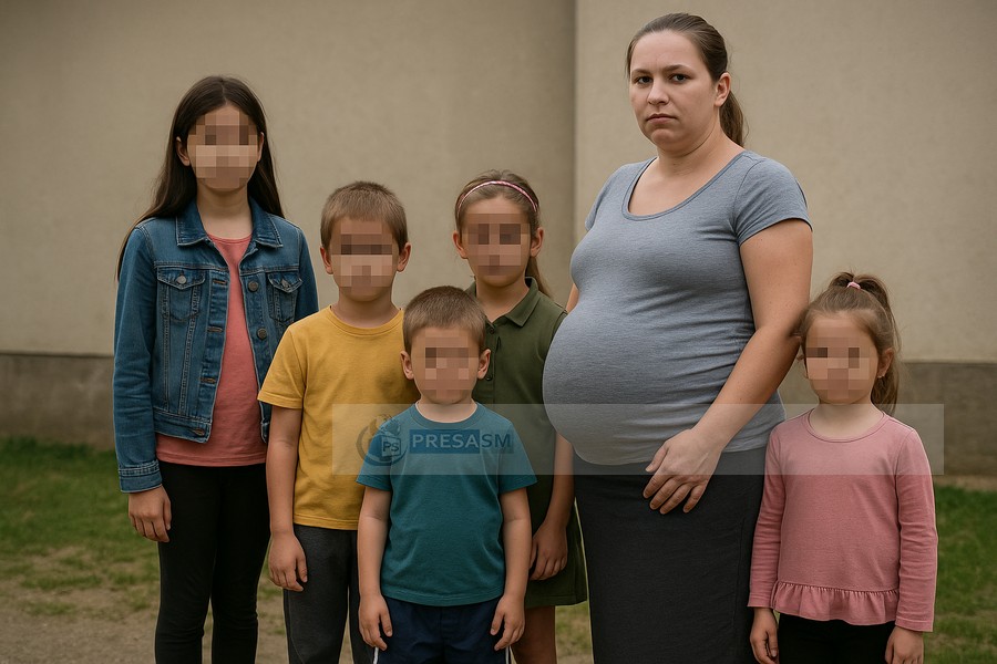 Ce viață... Mamă însărcinată, cu cinci copii, alungată din locuință, la Carei