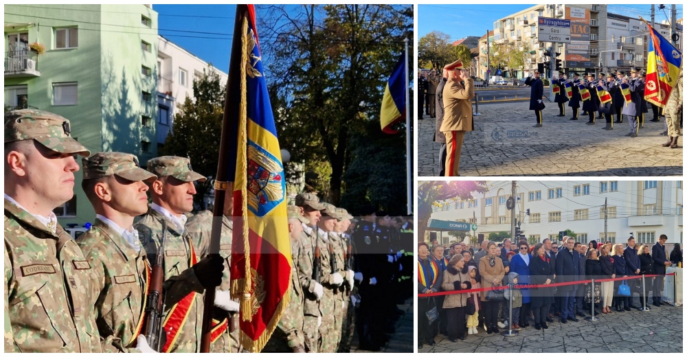 FOTO/VIDEO. La mulți ani militarilor români! Ceremonie de Ziua Armatei la Satu Mare