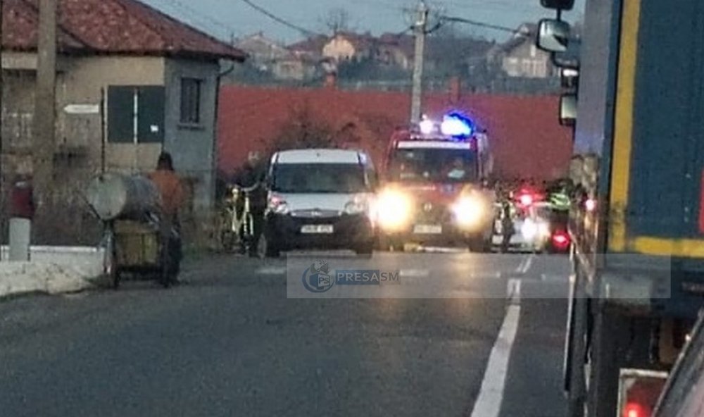FOTO. Accident mortal în Ardud. Pietonul a fost lovit de o mașină, nu a avut nicio șansă