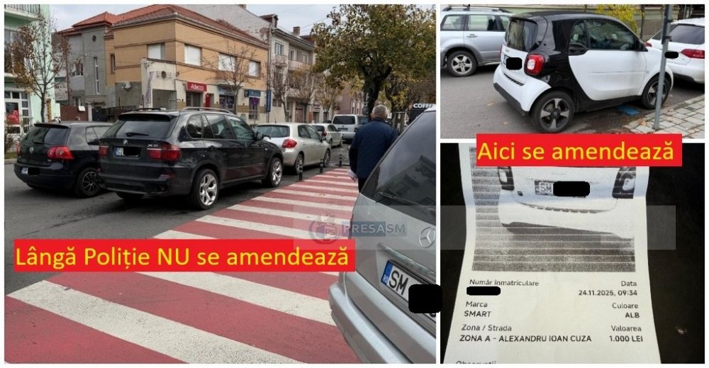 FOTO. Legea-i pentru proști! Nu se aplică lângă Poliție/Prefectură, doar în alte zone ”neprotejate”
