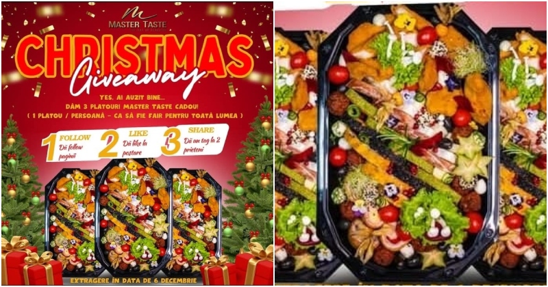 MASTER TASTE dă startul unui giveaway de Crăciun: trei platouri festive puse la bătaie