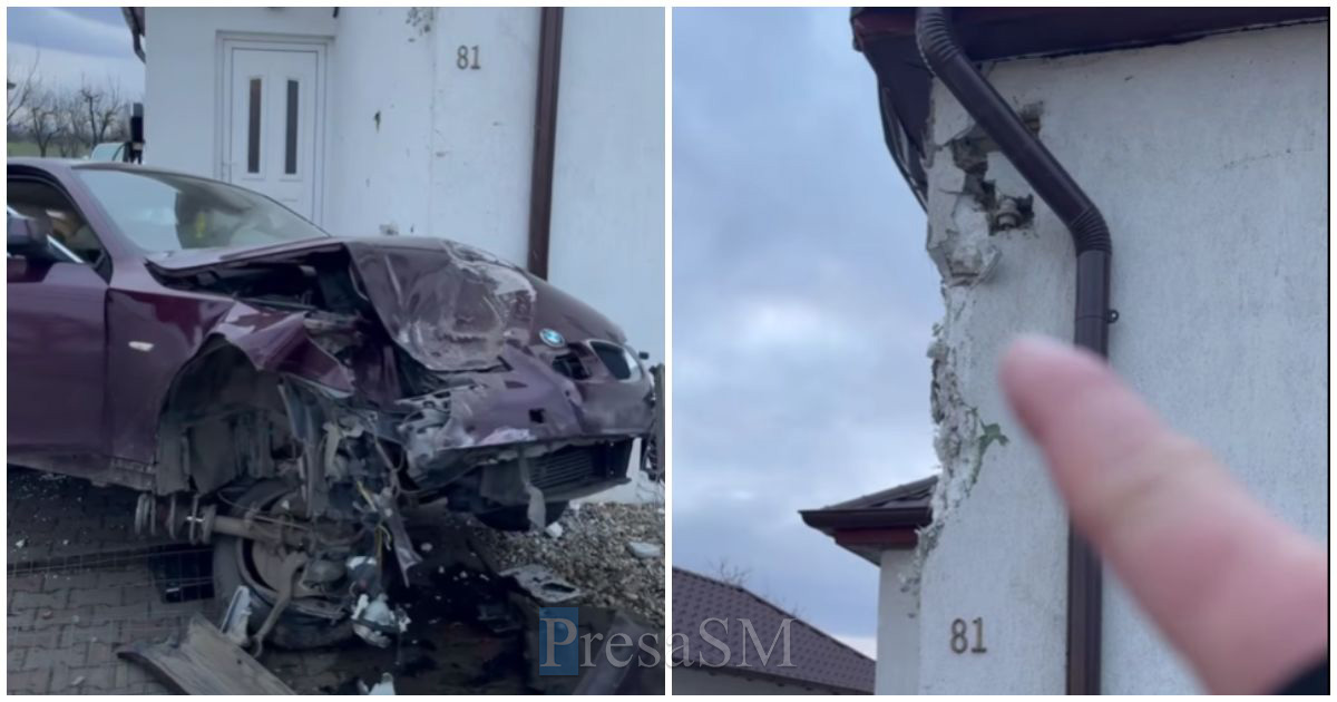 VIDEO. Mărturia lui Bertici Attila, după ce un șofer cu BMW-ul i-a zburat direct în casă: ”Dumnezeu a fost cu mine că n-am murit”