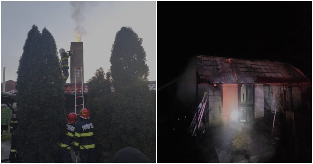 FOTO. Mai multe incendii în această seară în județul Satu Mare
