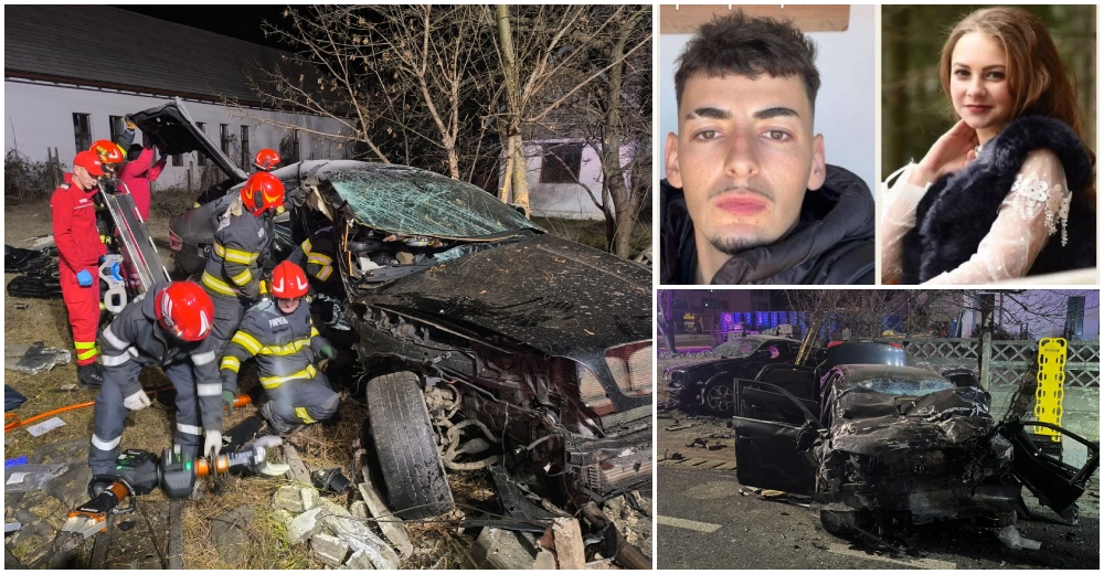 FOTO/VIDEO. Doi tineri au murit într-un tragic accident. Al treilea este în stare critică