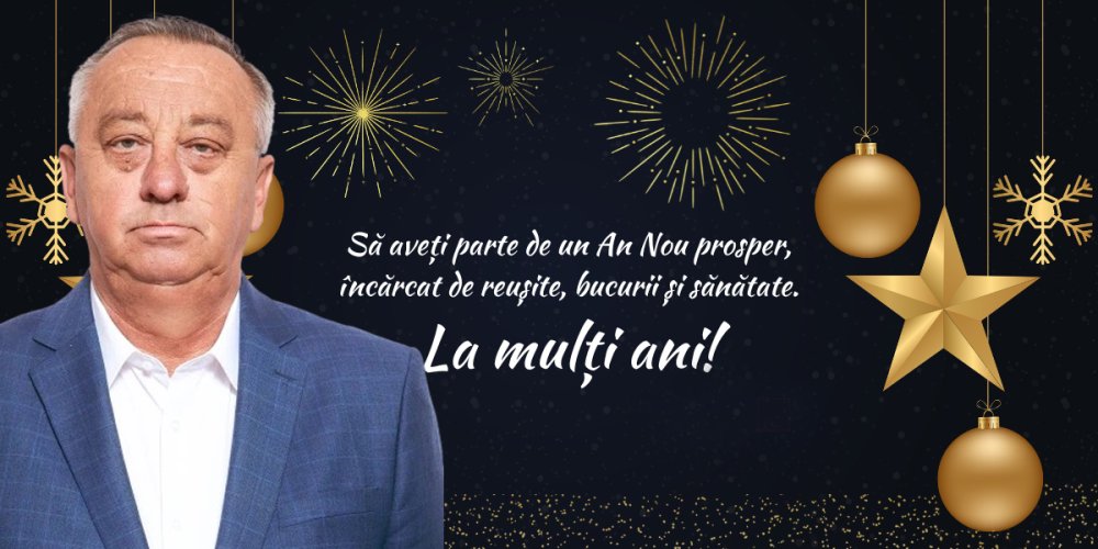 Consilierul județean PSD, Neculai Avorniciți, le transmite tuturor sătmărenilor un An Nou Fericit!