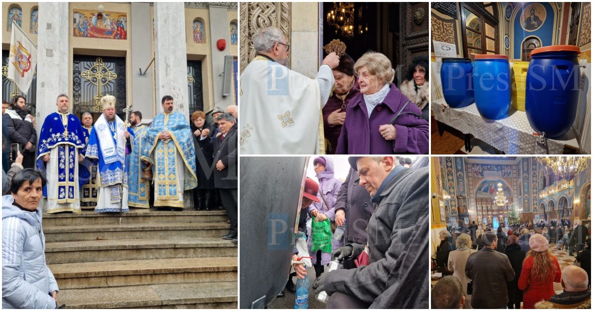FOTO/VIDEO. Mii de sătmăreni au sărbătorit Boboteaza la bisericile din Satu Mare. Au luat agheasmă