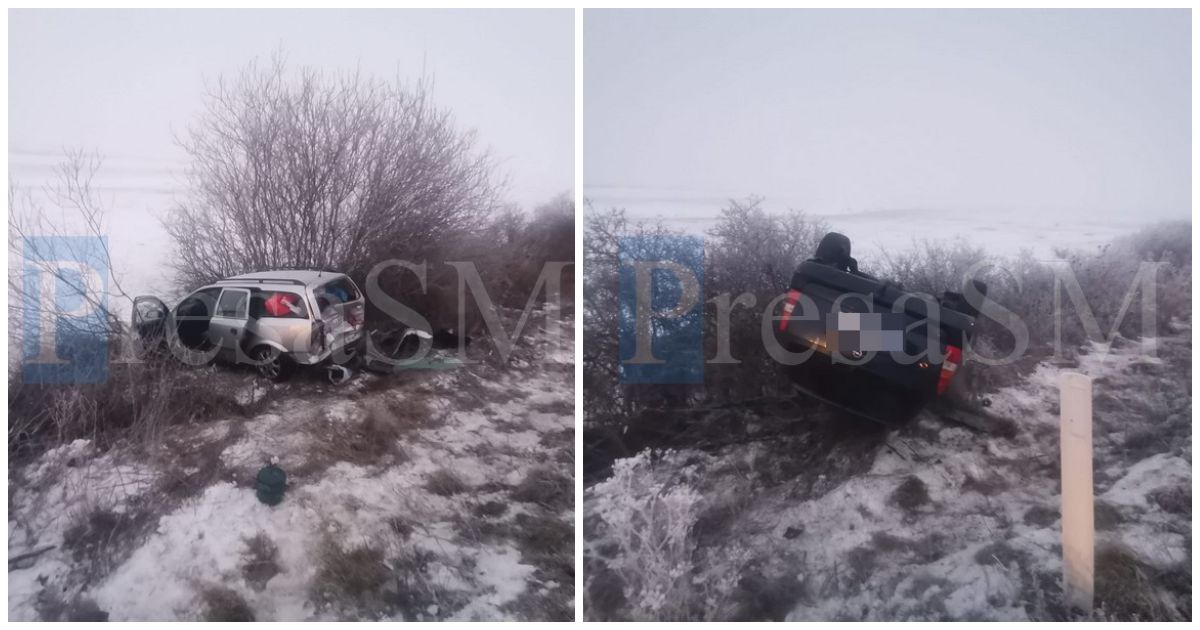FOTO. Accident mortal în județul Satu Mare. Mașini răsturnate, șofer lovit în plin