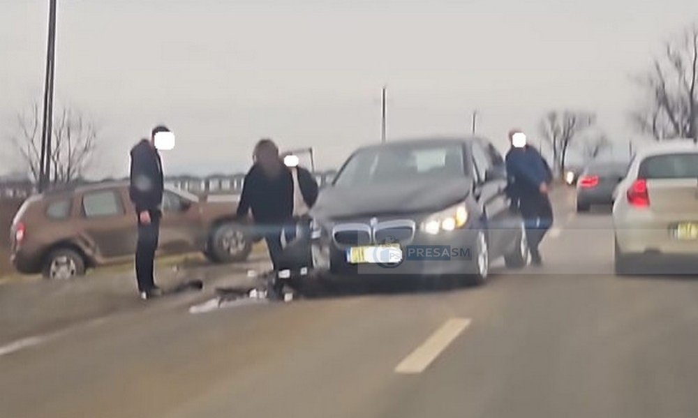 FOTO. Accident rutier produs astăzi, pe DN 19F, între Mărtinești și Odoreu