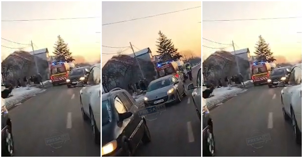 VIDEO. Accident pe Drumul Odoreului din Satu Mare. Autocar cu pasageri implicat