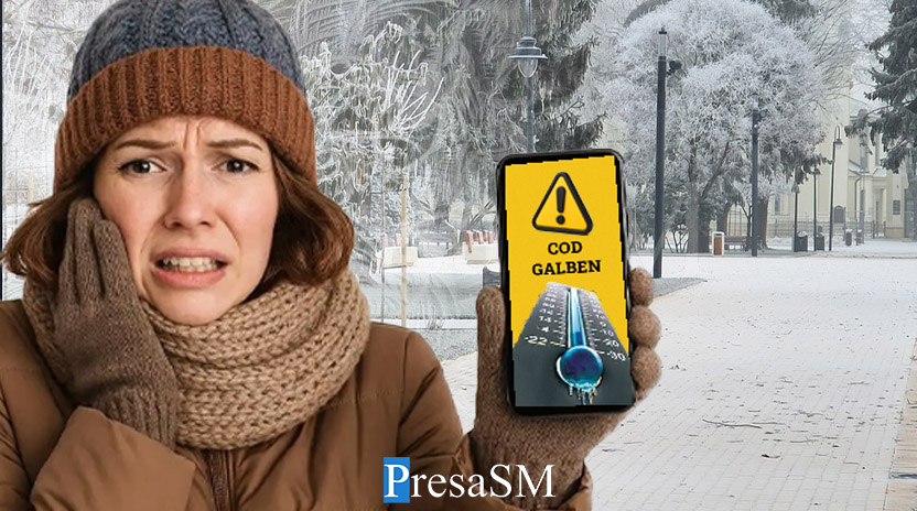 Satu Mare rămâne sub Cod galben. Astăzi sunt așteptate noi ninsori. Când expiră avertizarea de ger