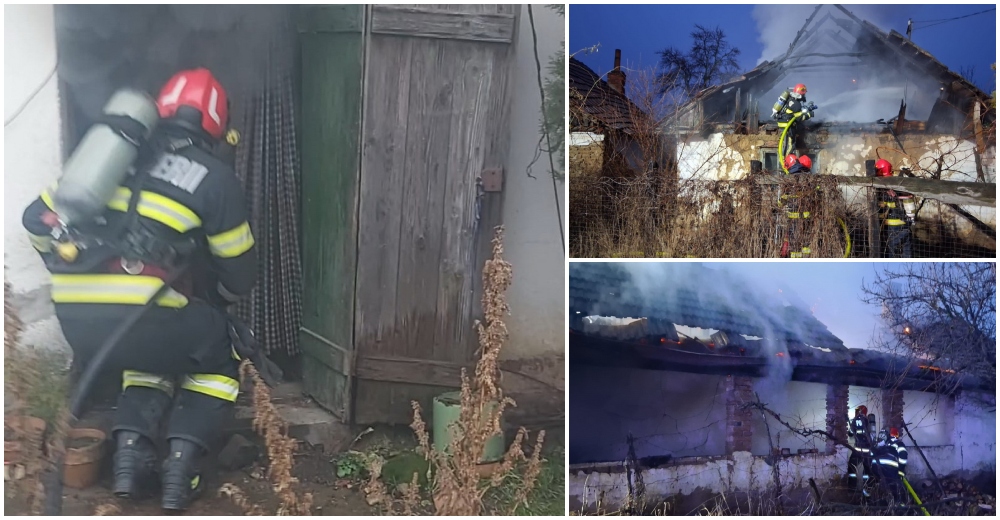 FOTO. TRAGEDIE. Un bărbat și o femeie, găsiți carbonizați astăzi, în propriile case, în județul vecin