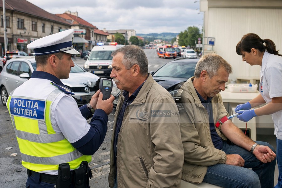 Accident în municipiul Satu Mare. Un bunic băut s-a urcat la volan și a lovit o altă mașină