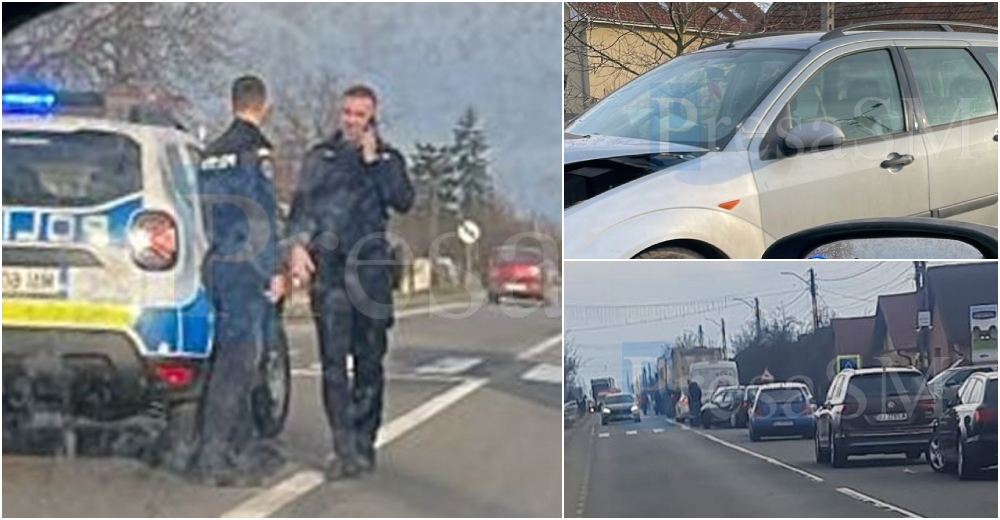 FOTO. Accident pe DN19, în Botiz, provocat de o șoferiță (26 ani). O altă șoferiță a ajuns la Urgență
