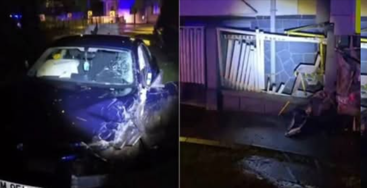 VIDEO. PERICOL DE EXPLOZIE: Un șofer începător din Satu Mare cu BMW a rupt două conducte de gaz și a ajuns în curtea liceului