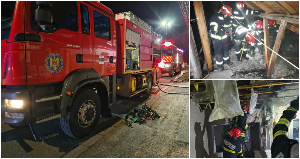 FOTO. Incendiu la o casă, în Cartierul Funcționarilor. Mobilizarea a pompierilor