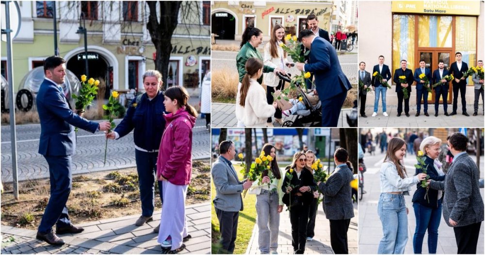 FOTO. Flori pentru sătmărence. Mesajul lui Adrian Cozma de Ziua Femeii: ”Respect și prețuire pentru femeile care susțin comunitatea”