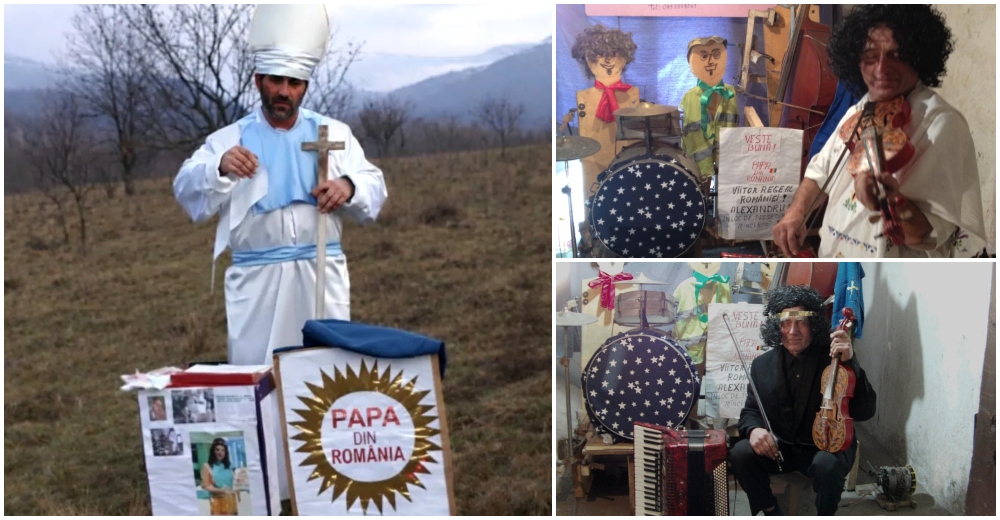 FOTO. El este inventatorul din Satu Mare, autoproclamat regele lumii și Papa de România