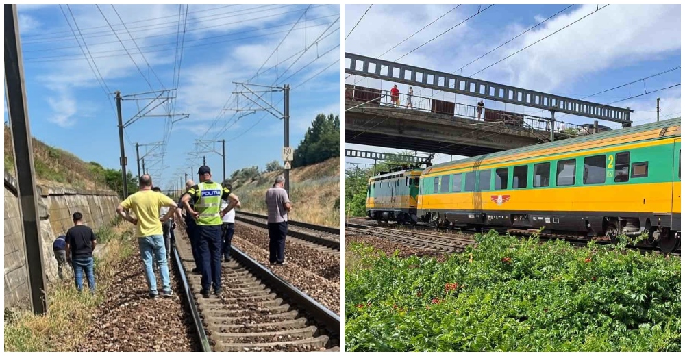 FOTO. Tragedie cumplită pe calea ferată. Un copil de 8 ani a murit lovit de tren, la doar câteva minute după ce tatăl îi anunțase dispariția