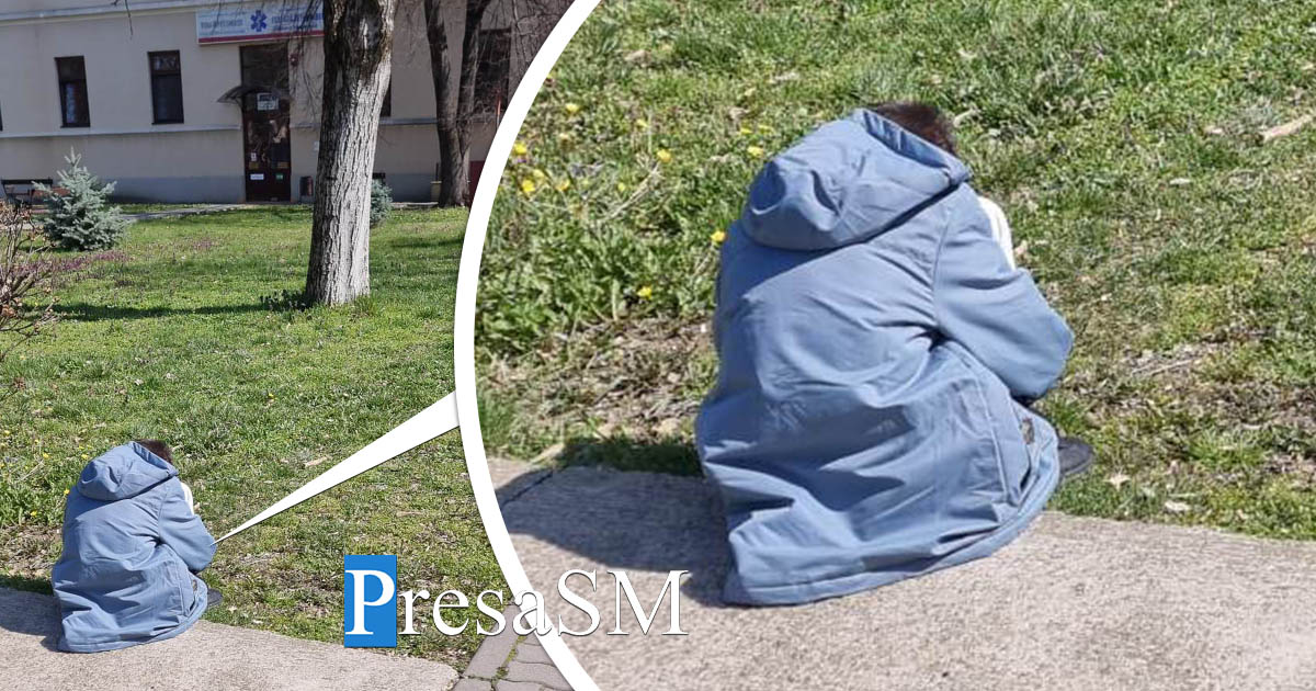 Photograph: Ailing Kid on Ground in Infectious Diseases Hospital’s Courtyard with Mother’s Blunt Charges.